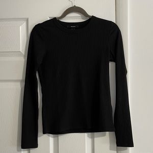 Plain black long sleeve shirt